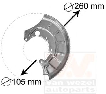 VAN WEZEL 5812371 -  Отражатель, диск тормозного механизма